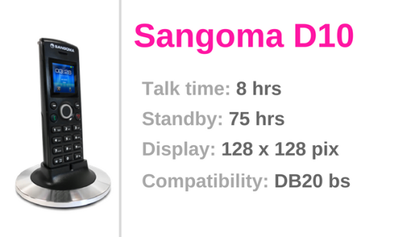 Sangoma D10 handset overview