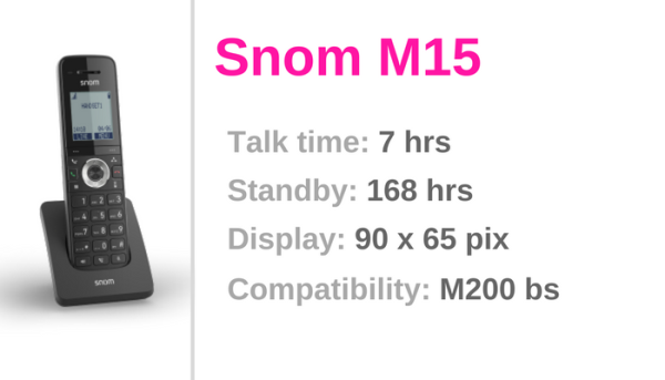 Snom M15 handset overview