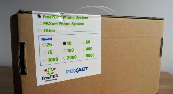 FreePBX 40 box label