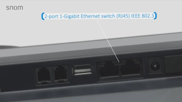 Snom D385 Gigabit Port