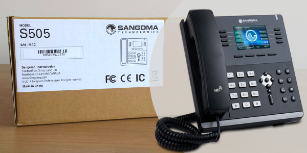 Unboxing Sangoma S505 IP Phone