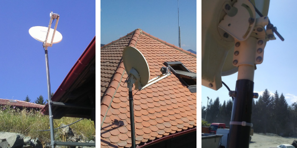 Installed Satellite Internet Antenna